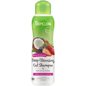 15% OFF: TropiClean Berry & Coconut Deep Cleansing Cat Shampoo 12oz