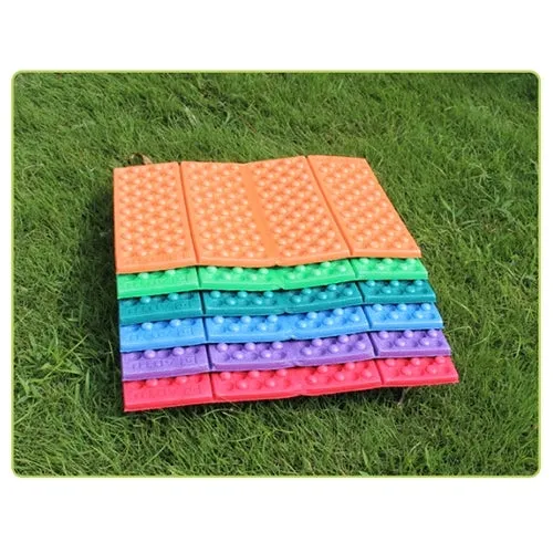 2 PCS Portable Folding Cellular Massage Cushion Outdoors Damp Proof Picnic Seat Mats EVA Pad(Orange)