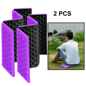 2 PCS Portable Folding  Cellular Massage Cushion Outdoors Damp Proof Picnic Seat Mats EVA Pad(Purple)