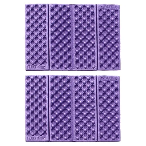 2 PCS Portable Folding  Cellular Massage Cushion Outdoors Damp Proof Picnic Seat Mats EVA Pad(Purple)