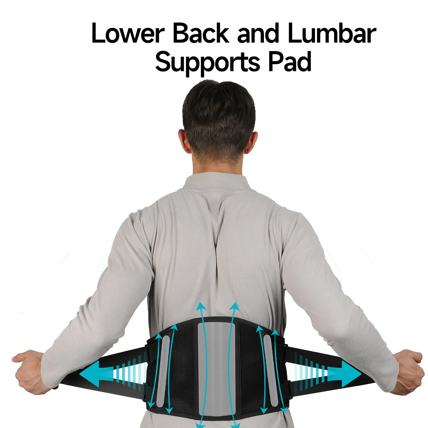 ALLJOY Lower Back Massager with Heat & Brace