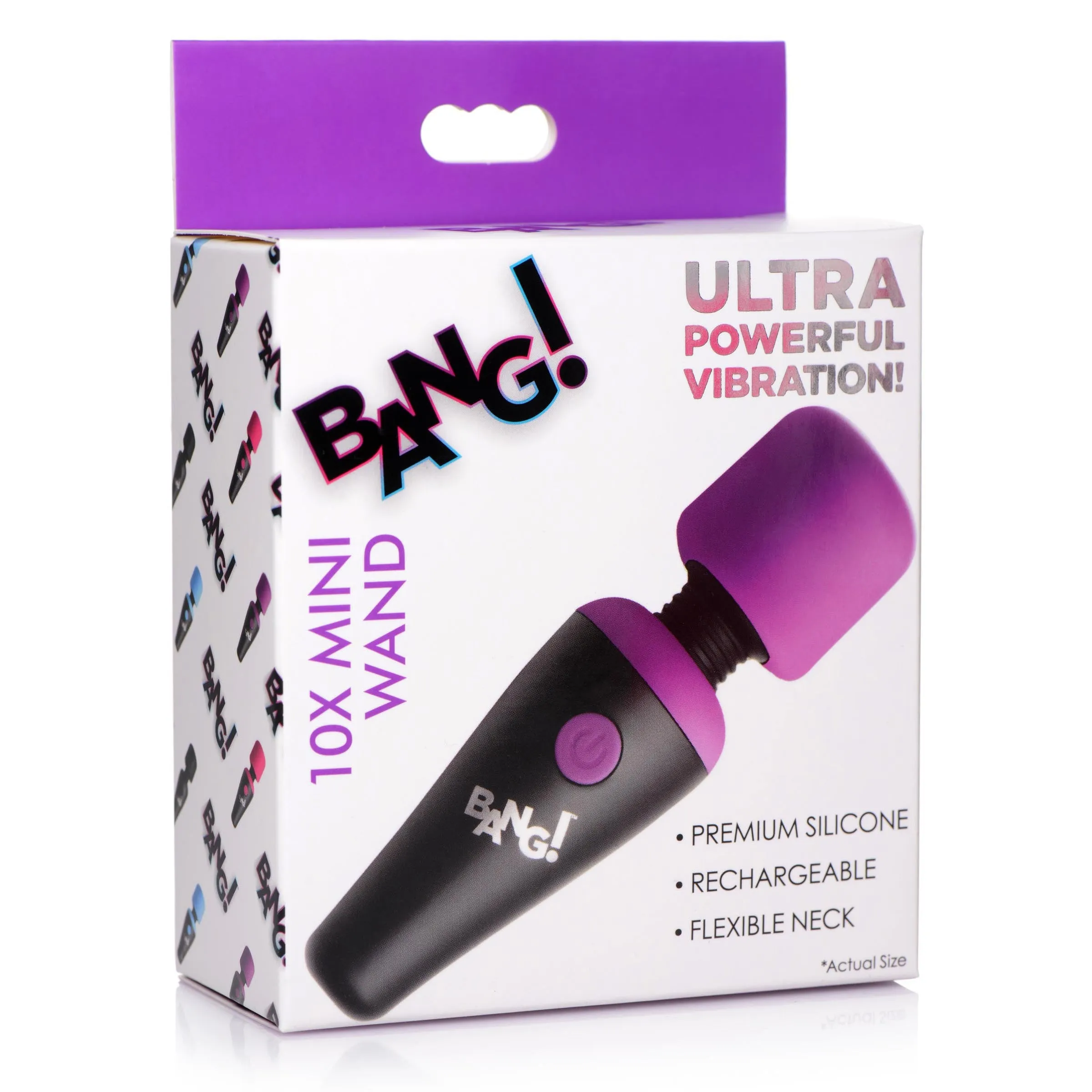 Bang - 10x Vibrating Mini Silicone Wand - Purple