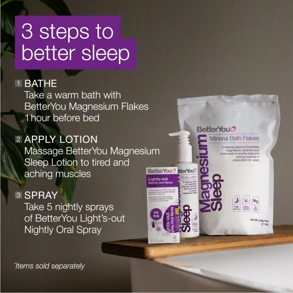 BetterYou Magnesium Sleep Mineral Bath Flakes 750g