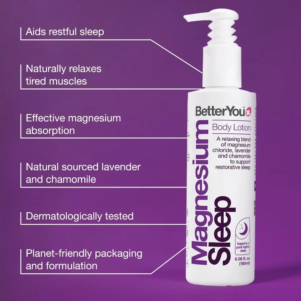 BetterYou Magnesium Sleep Topical Mineral Body Lotion 180ml