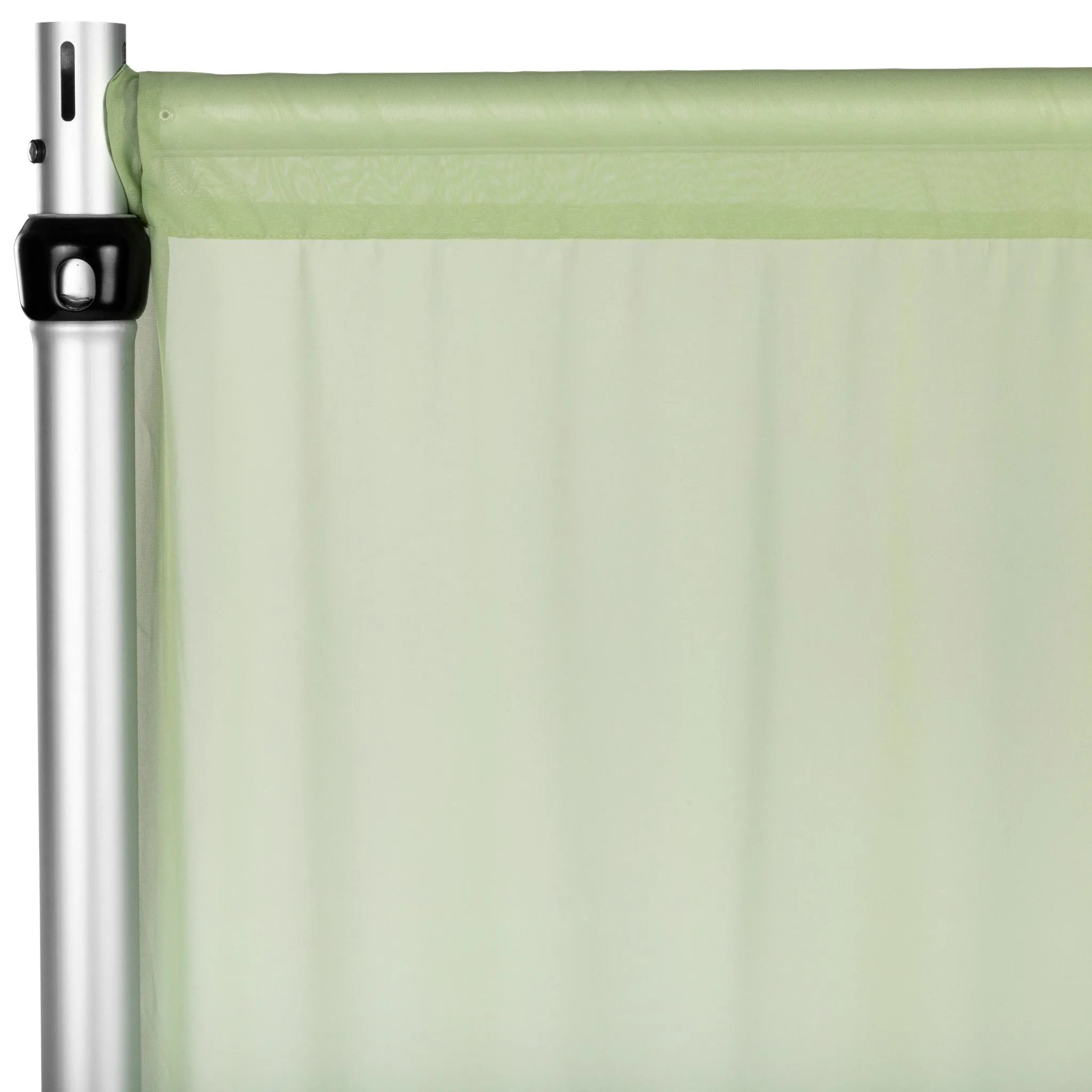 Chiffon Curtain Drape 10ft H x 58" W Panel - Sage Green