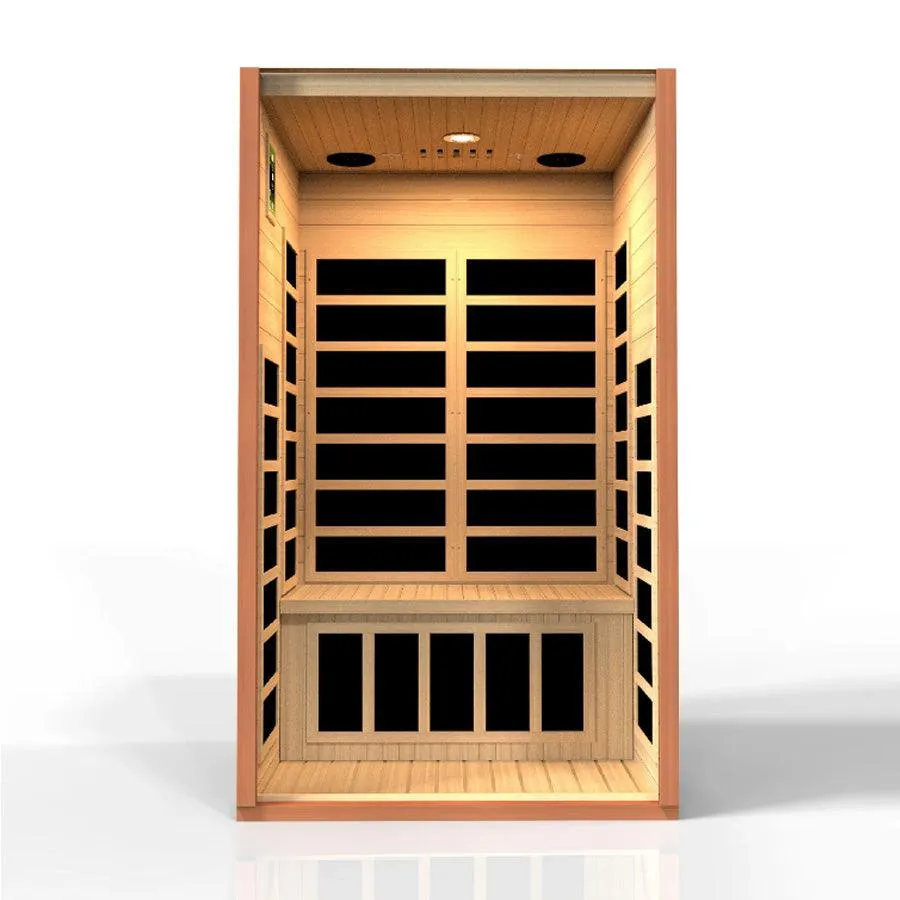 Dynamic Avila Elite 1-2 Person Ultra Low EMF FAR Infrared Sauna - Canadian Hemlock