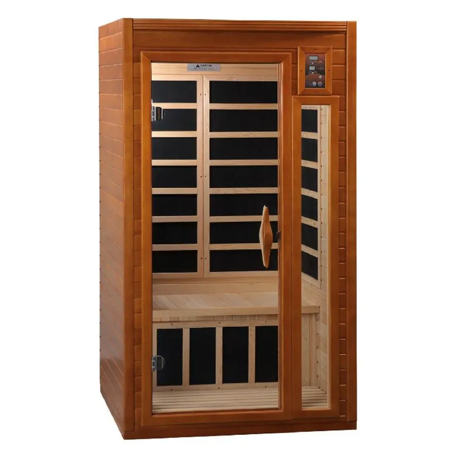 Dynamic Barcelona Elite 1-2 Person Ultra Low EMF FAR Infrared Sauna - Canadian Hemlock