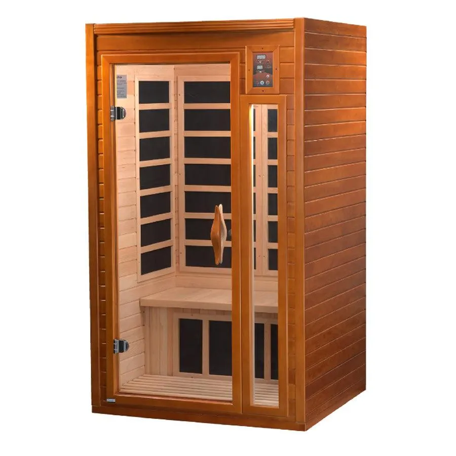 Dynamic Barcelona Elite 1-2 Person Ultra Low EMF FAR Infrared Sauna - Canadian Hemlock