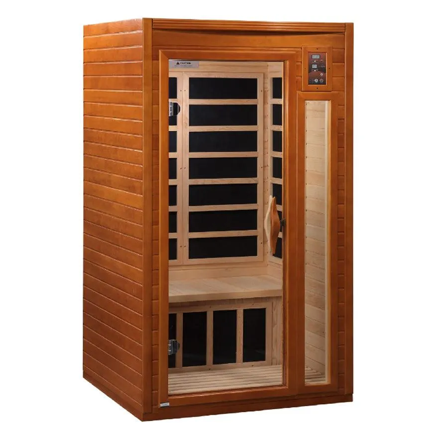 Dynamic Barcelona Elite 1-2 Person Ultra Low EMF FAR Infrared Sauna - Canadian Hemlock