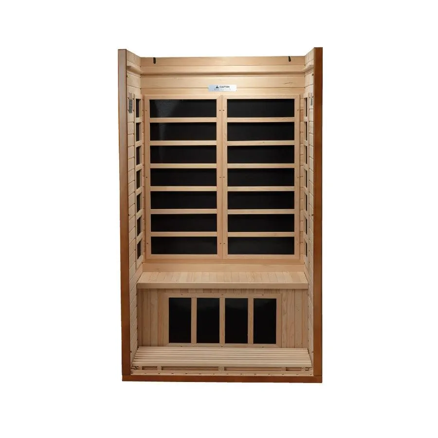 Dynamic Barcelona Elite 1-2 Person Ultra Low EMF FAR Infrared Sauna - Canadian Hemlock