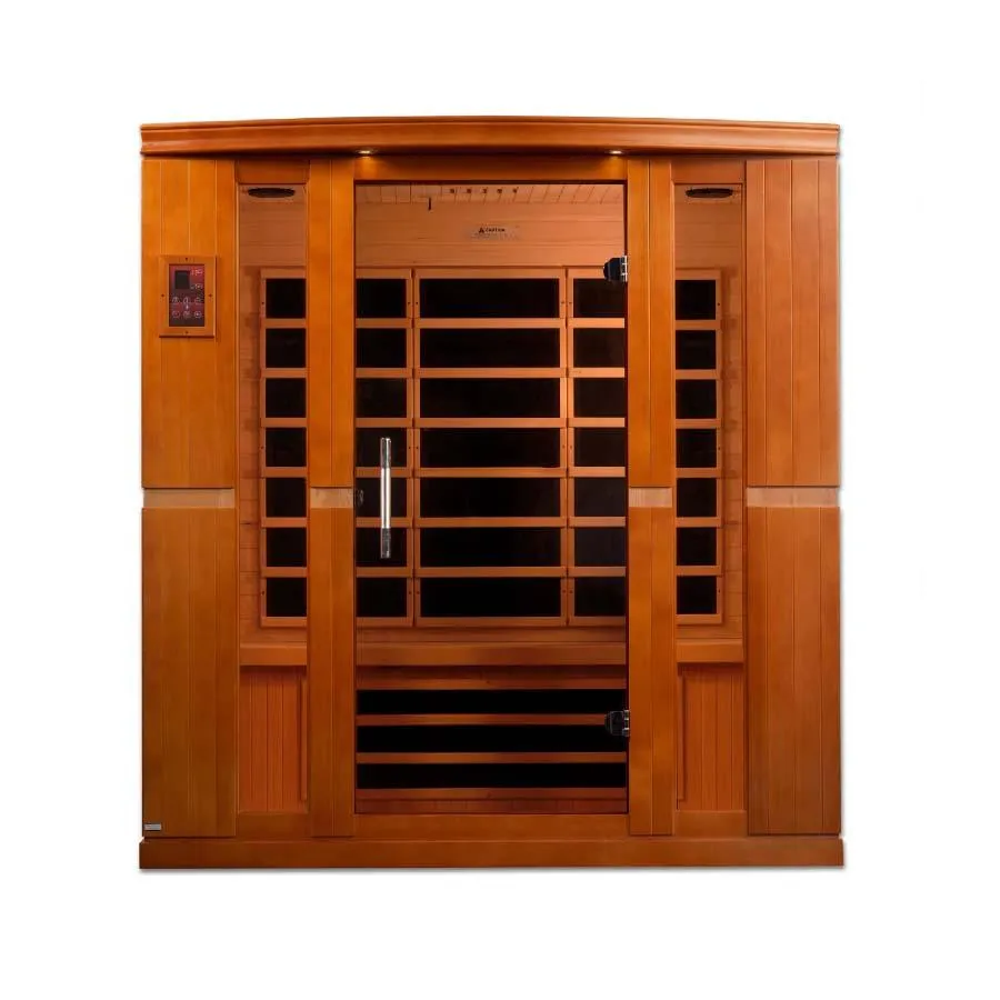 Dynamic Bergamo 4-Person Low EMF FAR Infrared Sauna - Canadian Hemlock