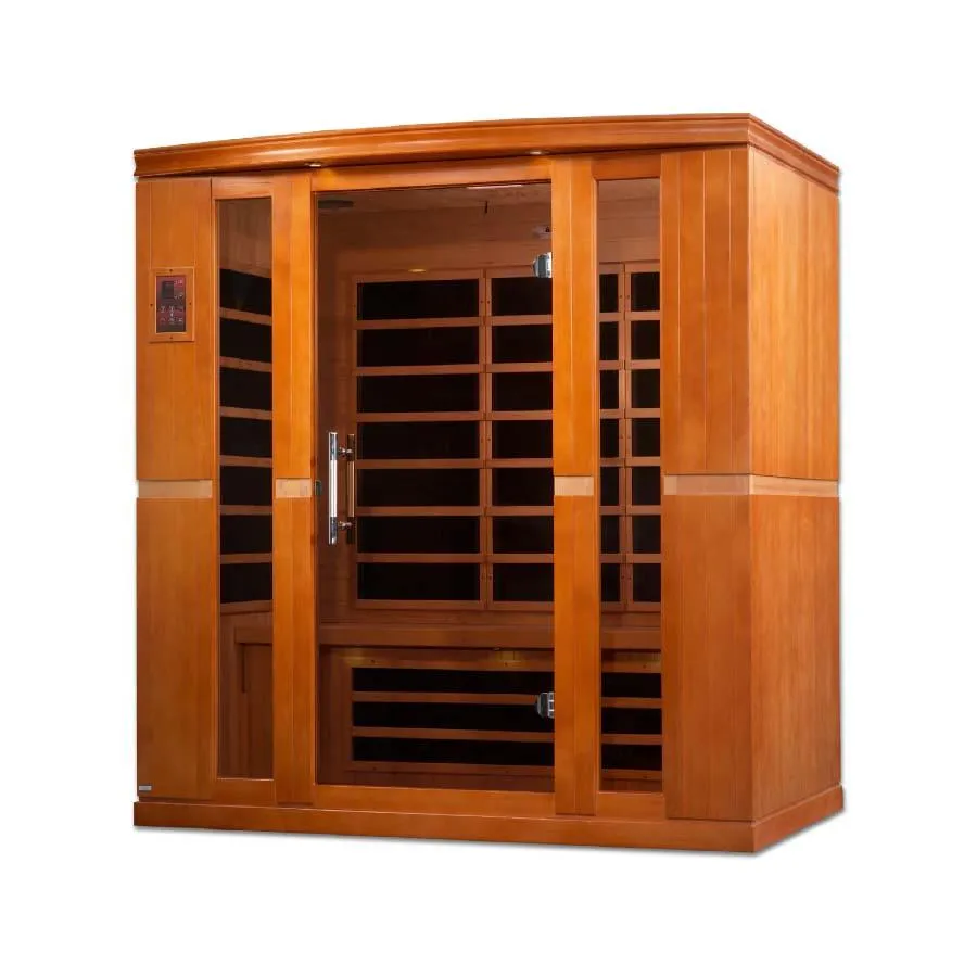 Dynamic Bergamo 4-Person Low EMF FAR Infrared Sauna - Canadian Hemlock