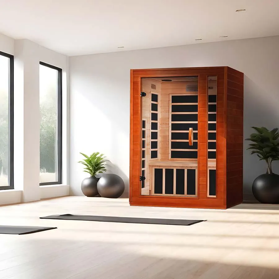 Dynamic Cordoba Elite 2-Person Ultra Low EMF FAR Infrared Sauna - Canadian Hemlock