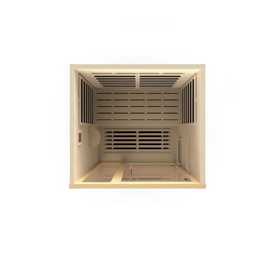 Dynamic Llumeneres 2-Person Ultra Low EMF FAR Infrared Sauna - Canadian Hemlock