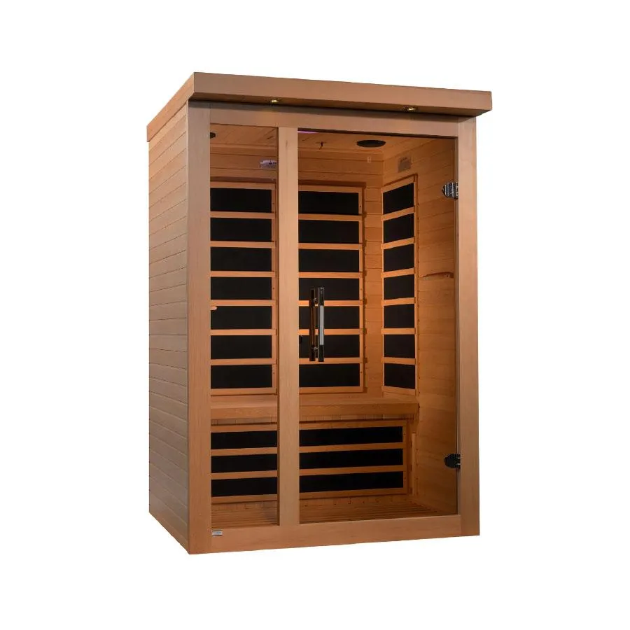 Dynamic Llumeneres 2-Person Ultra Low EMF FAR Infrared Sauna - Canadian Hemlock