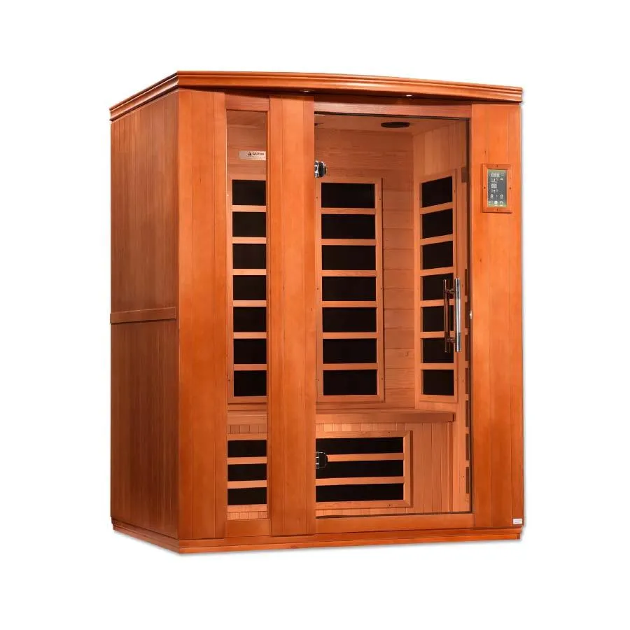 Dynamic Lugano 3-person Low EMF FAR Infrared Sauna - Canadian Hemlock