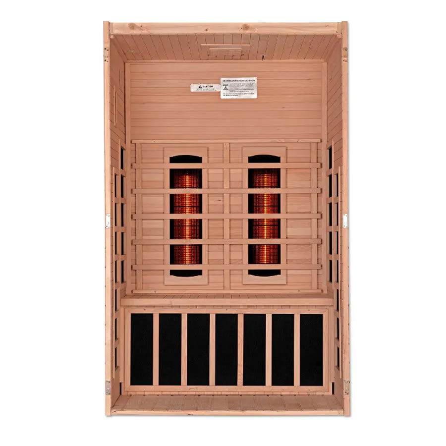 Dynamic Santiago 2-Person Full Spectrum  Near Zero EMF Sauna - Canadian Hemlock