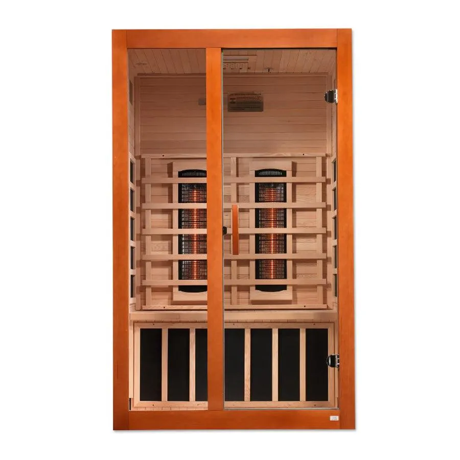 Dynamic Santiago 2-Person Full Spectrum  Near Zero EMF Sauna - Canadian Hemlock