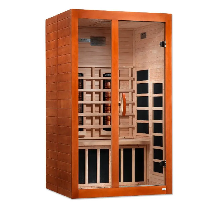 Dynamic Santiago 2-Person Full Spectrum  Near Zero EMF Sauna - Canadian Hemlock