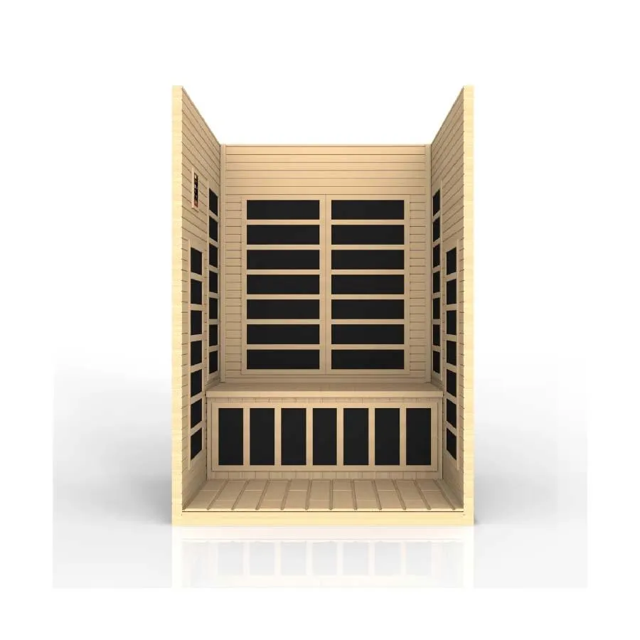 Dynamic Santiago 2-Person Low EMF FAR Infrared Sauna - Canadian Hemlock