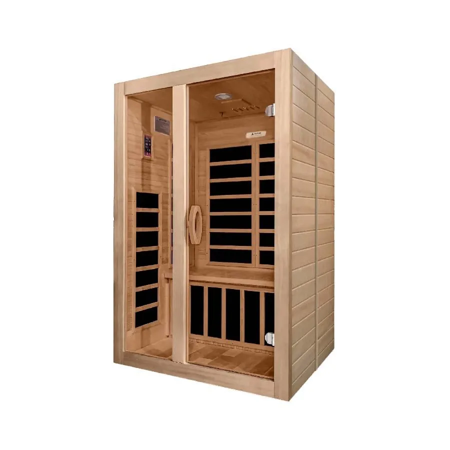 Dynamic Santiago 2-Person Low EMF FAR Infrared Sauna - Canadian Hemlock