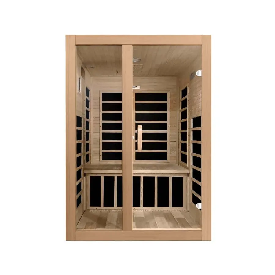 Dynamic Santiago 2-Person Low EMF FAR Infrared Sauna - Canadian Hemlock