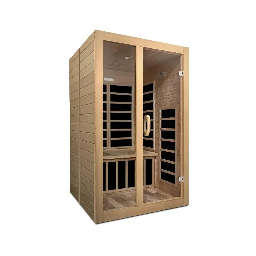 Dynamic Santiago 2-Person Low EMF FAR Infrared Sauna - Canadian Hemlock