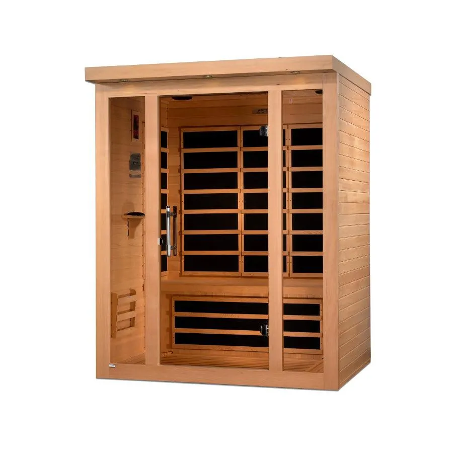 Dynamic Vila 3-Person Ultra Low EMF FAR Infrared Sauna - Canadian Hemlock