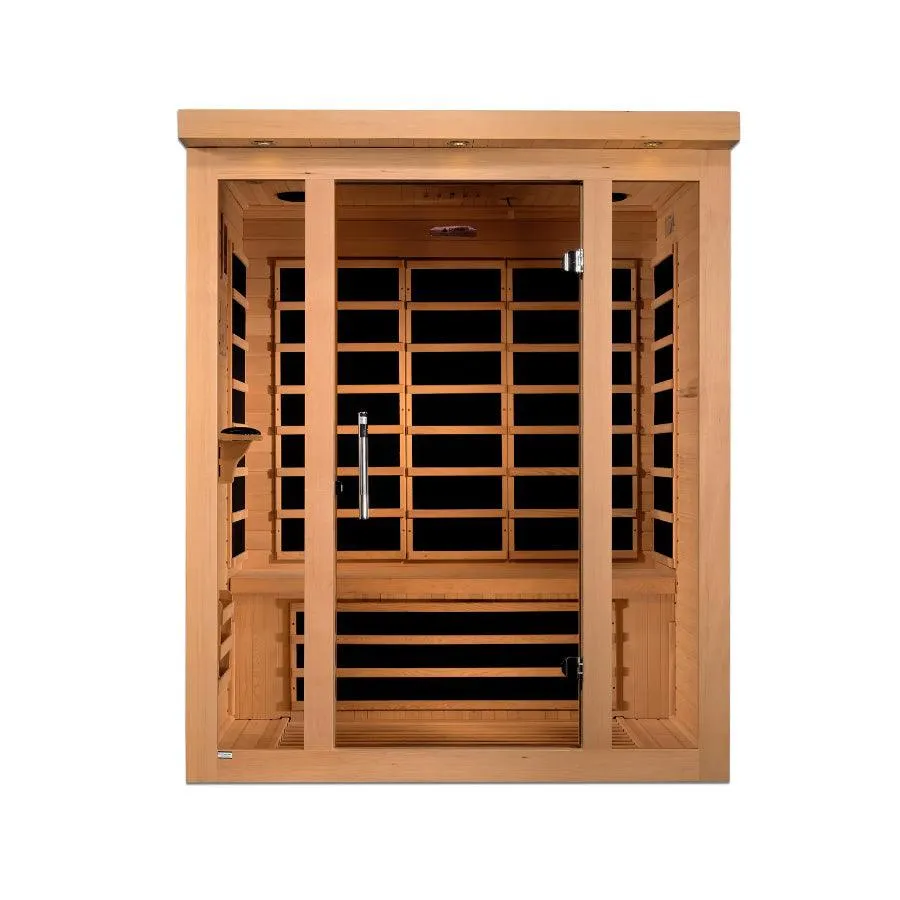 Dynamic Vila 3-Person Ultra Low EMF FAR Infrared Sauna - Canadian Hemlock