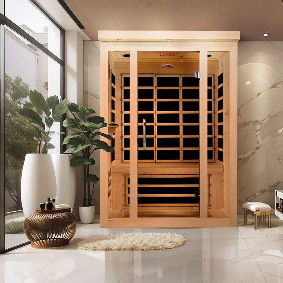 Dynamic Vila 3-Person Ultra Low EMF FAR Infrared Sauna - Canadian Hemlock