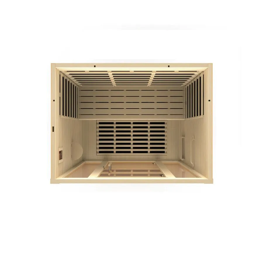 Dynamic Vila 3-Person Ultra Low EMF FAR Infrared Sauna - Canadian Hemlock