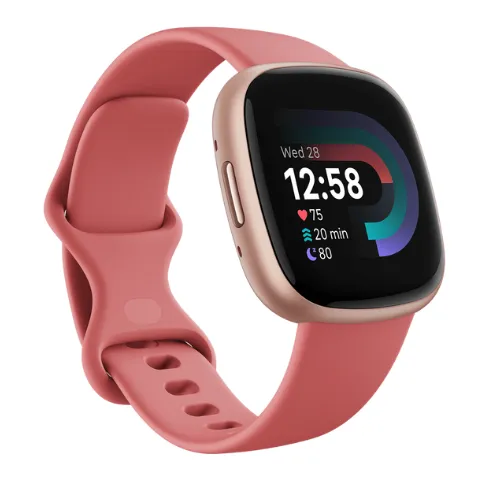 Fitbit Versa 4 Health & Fitness Smart Watch - Pink Sand & Copper Rose | 79-FB523RGRW