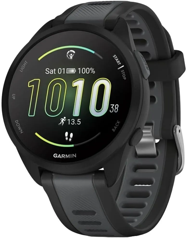 Garmin Forerunner 165 GPS Running Smartwatch - AMOLED Touchscreen, Advanced Training, 11-Day Battery, Black