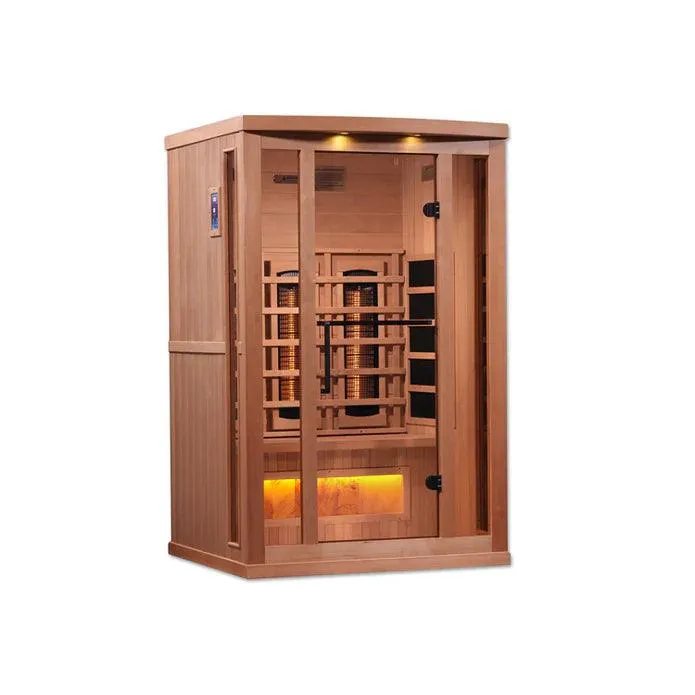 Golden Designs 2-Person Full Spectrum PureTech™ Near Zero EMF FAR Infrared Sauna - Canadian Hemlock