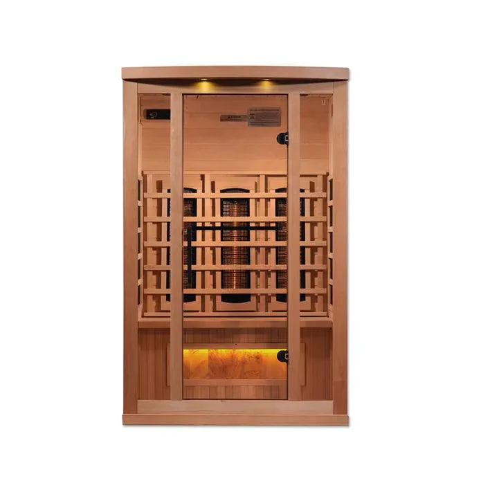 Golden Designs 2-Person Full Spectrum PureTech™ Near Zero EMF FAR Infrared Sauna - Canadian Hemlock