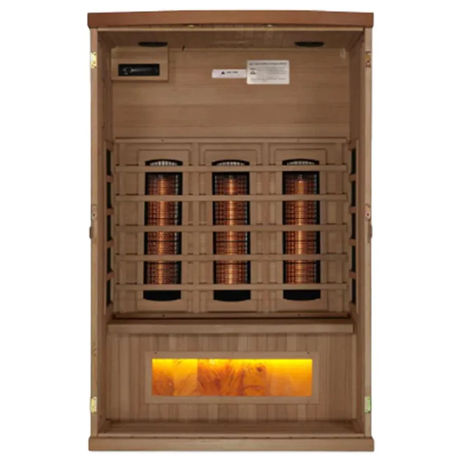 Golden Designs 3-Person Full Spectrum PureTech™ Near Zero EMF FAR Infrared Sauna - Canadian Hemlock