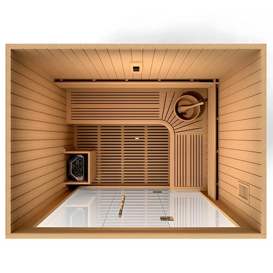 Golden Designs Copenhagen Edition 3 Person Traditional Sauna - Canadian Red Cedar