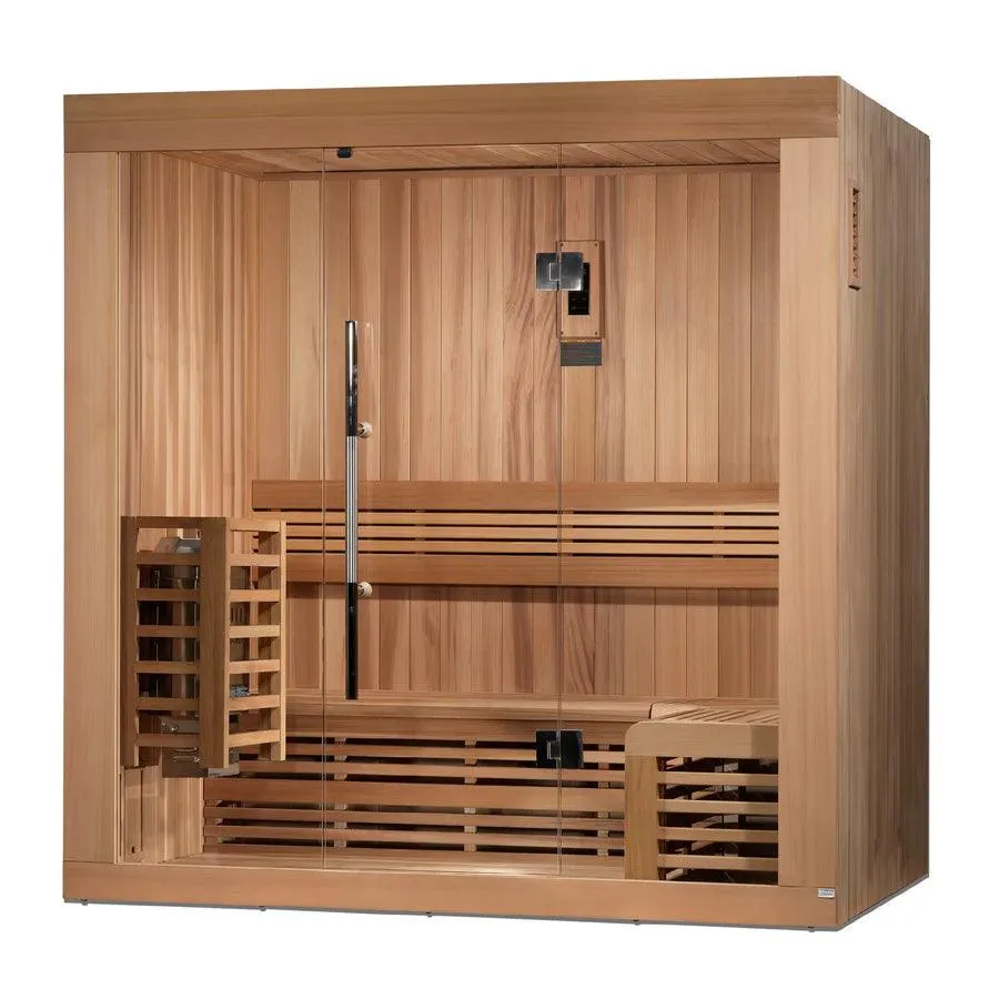 Golden Designs Copenhagen Edition 3 Person Traditional Sauna - Canadian Red Cedar