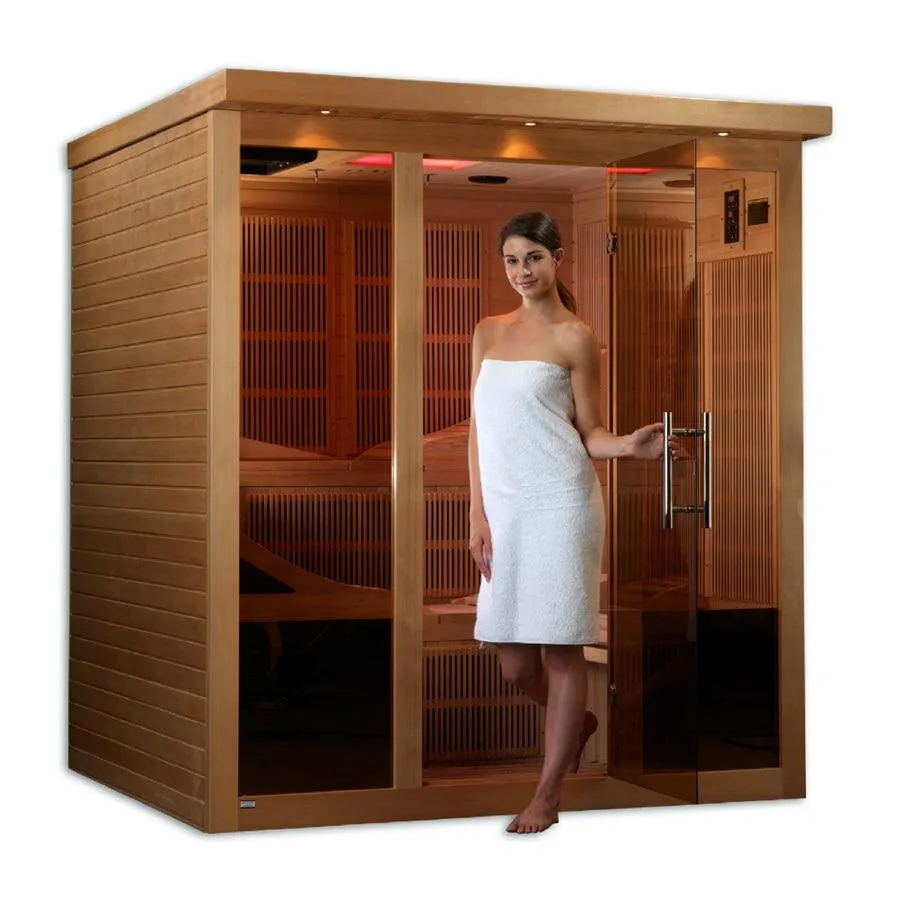 Golden Designs Monaco 6-person PureTech™ Near Zero EMF FAR Infrared Sauna