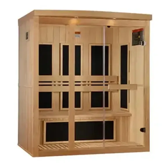 Golden Designs Pro 6 3-Person Near Zero EMF Far Infrared Sauna