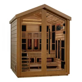 Golden Designs "Loviisa" 3 Person Hybrid Outdoor Sauna - Canadian Red Cedar