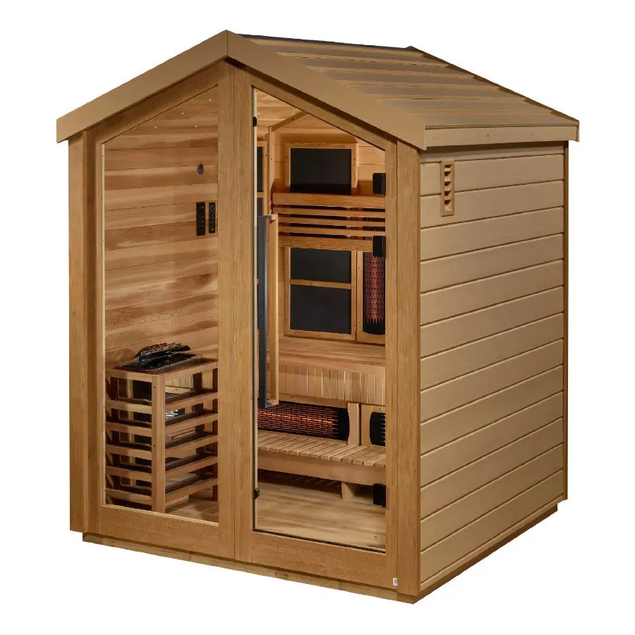 Golden Designs "Loviisa" 3 Person Hybrid Outdoor Sauna - Canadian Red Cedar