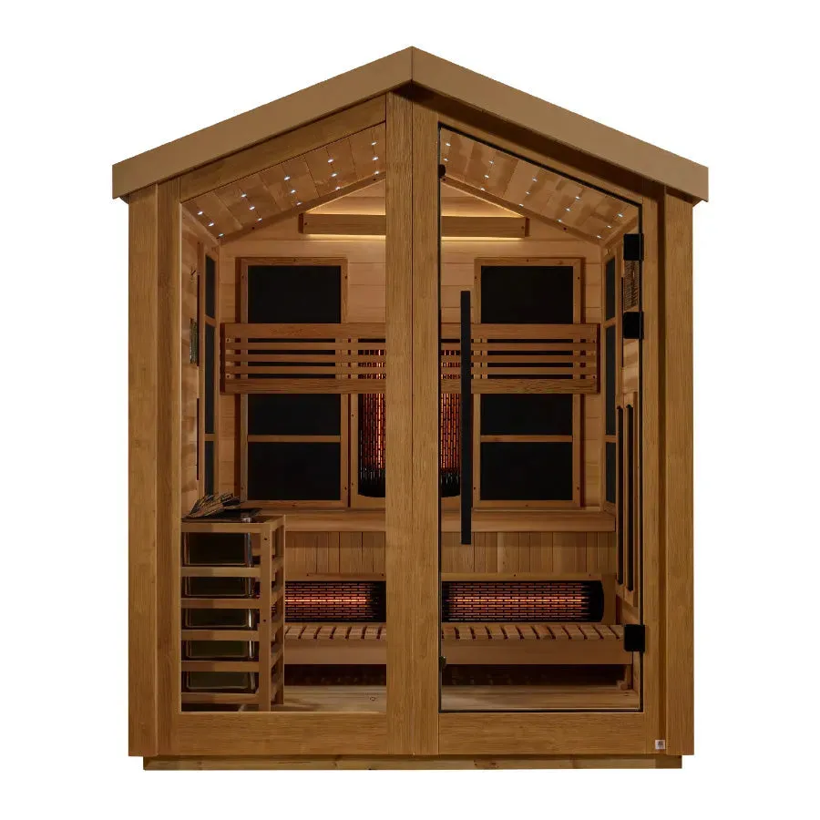 Golden Designs "Loviisa" 3 Person Hybrid Outdoor Sauna - Canadian Red Cedar