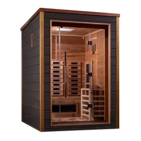 Golden Designs "Nora" 2 Person Hybrid Outdoor Sauna - Canadian Red Cedar