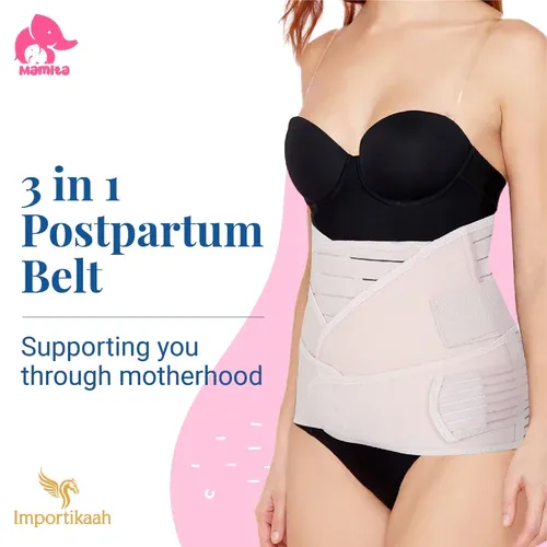 Importikaah 3-in-1 Postpartum, Post Pregnancy Belt Wrap to Get New Mothers Back in Shape!