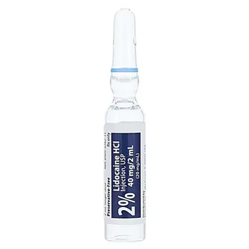 Lidocaine 2% for Injection 10 mL Ampules 25/tray by Pfizer (RX)