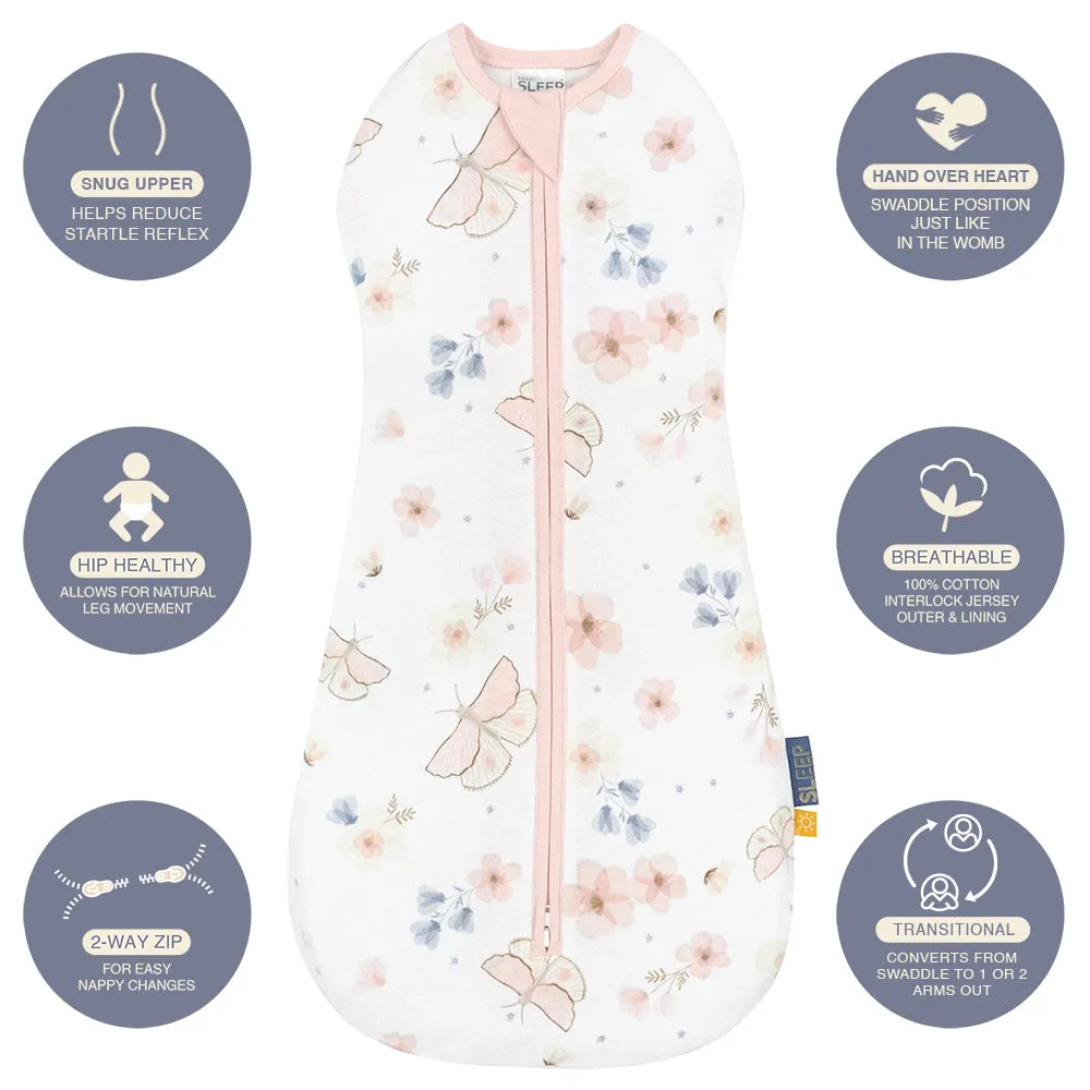 Living Textiles Smart Sleep Zip Up Swaddle 0.2 Tog