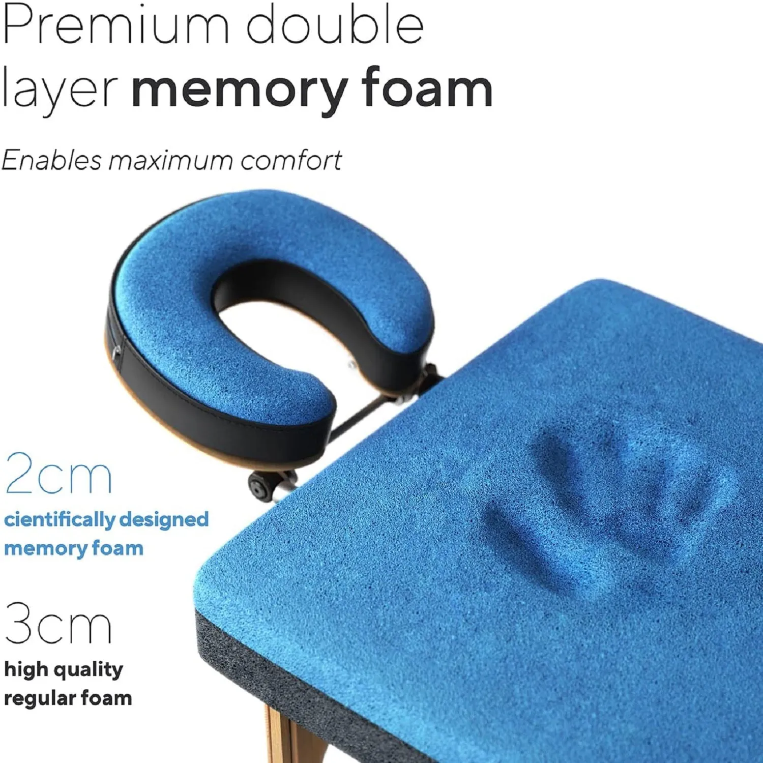 Luxton Home 3-Section Premium Memory Foam Massage Table