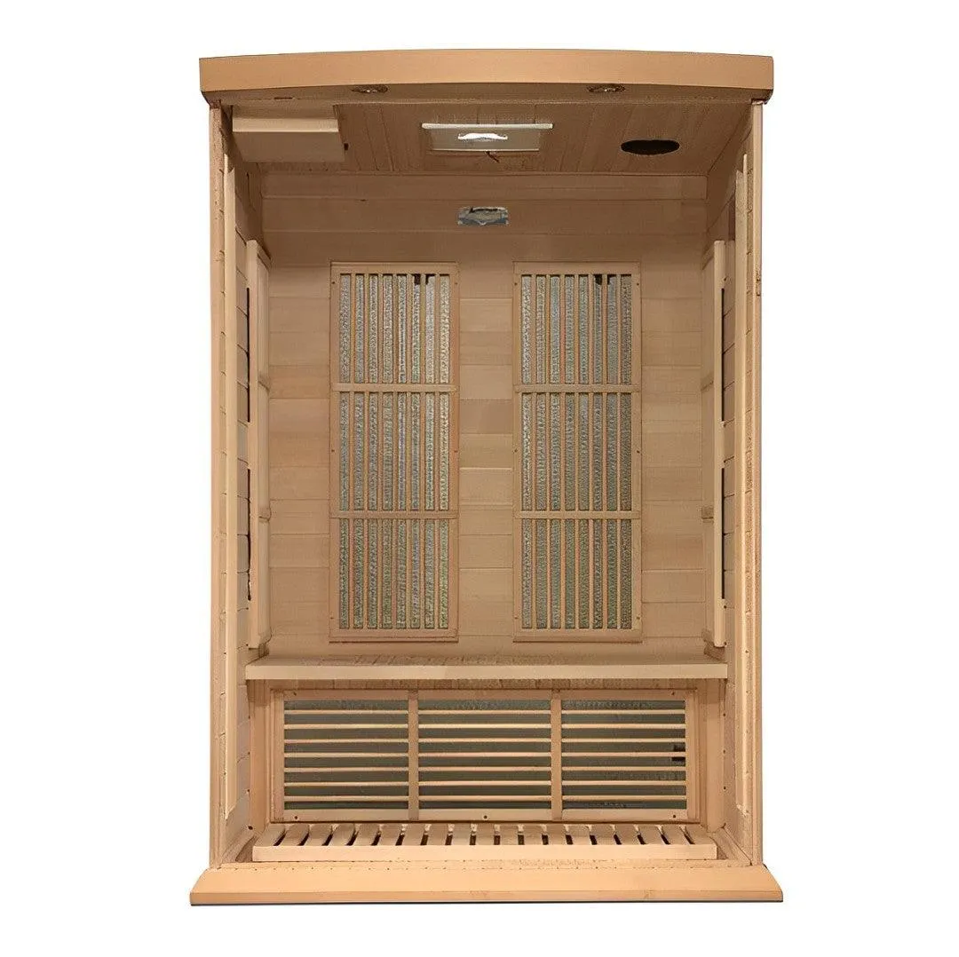 Maxxus 2 Person Near Zero EMF FAR Infrared Sauna - Canadian Hemlock