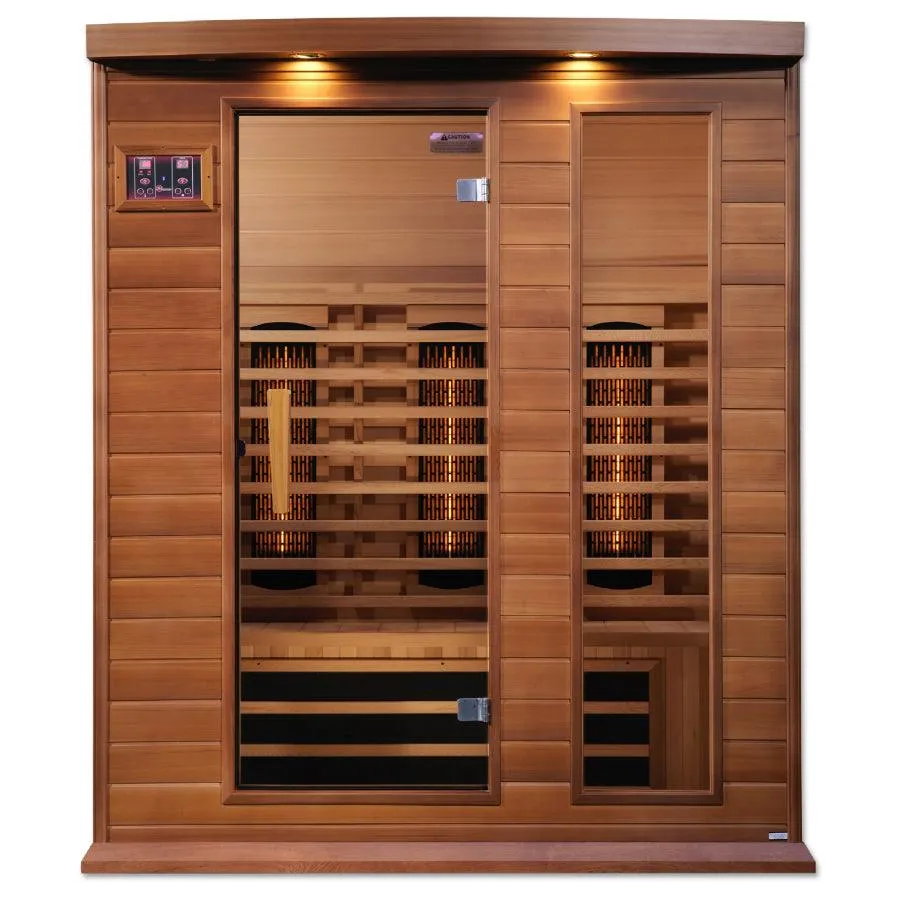 Maxxus Deluxe 3-Person Full Spectrum Infrared Sauna - Premium Canadian Red Cedar Construction